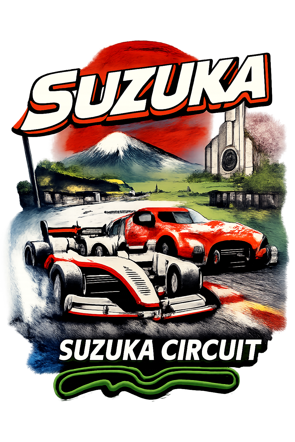 SUZUKA CIRCUIT Classic Round Neck